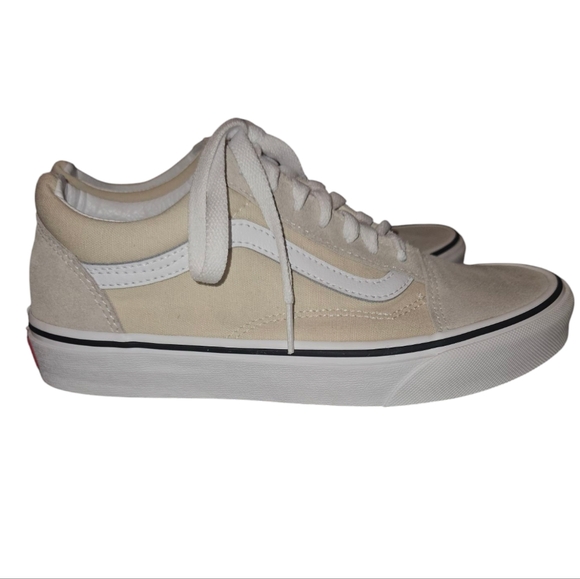 Vans Old Skool Cream Sneakers Unisex Mens 5.5 Womens 7 - Picture 2 of 8